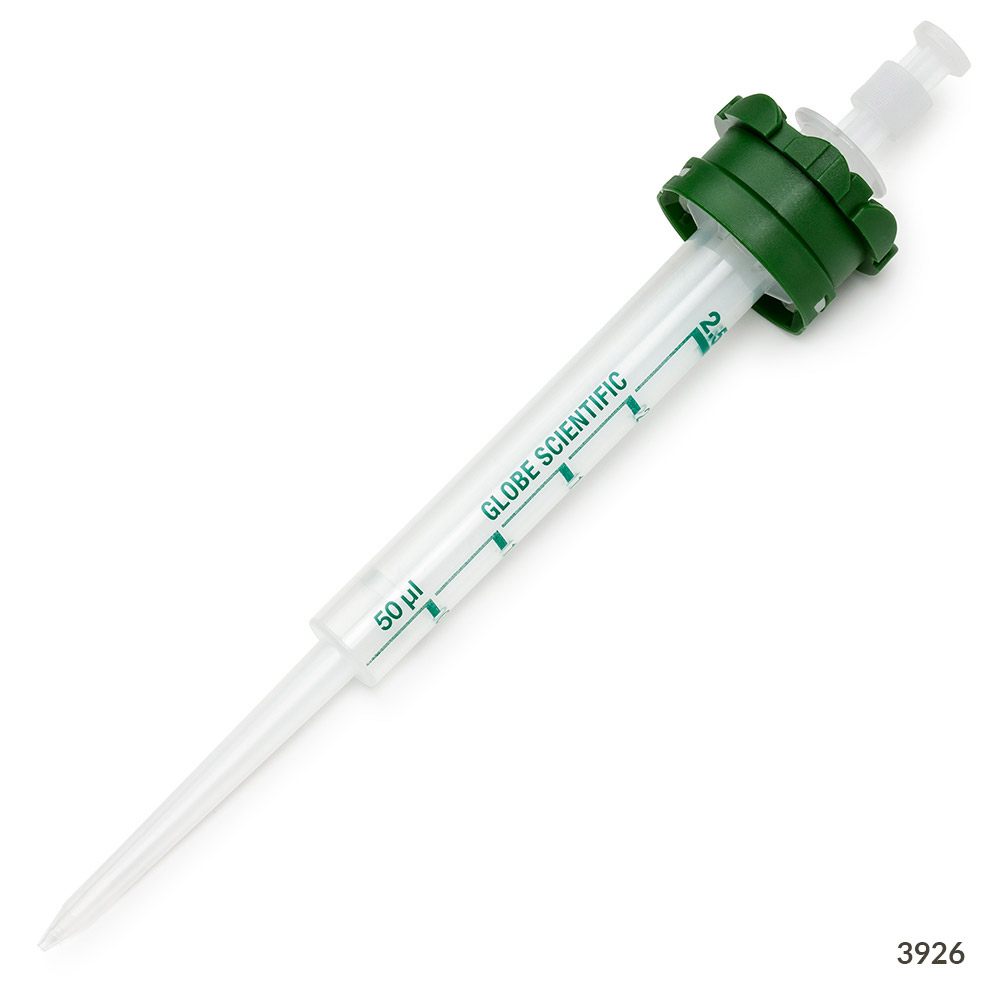 Globe Scientific RV-Pette PRO Dispenser Tip for Repeat Volume Pipettors, 2.5mL Repeater Pipet; Dispenser Tip; Syringe Tip; Dispenser Syringe; positive displacement